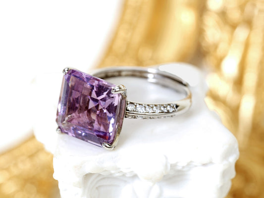Four Prong Amethyst Ring