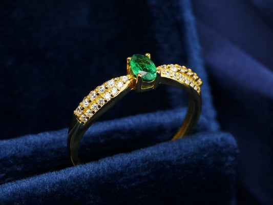 S925 Green Tourmaline Ring