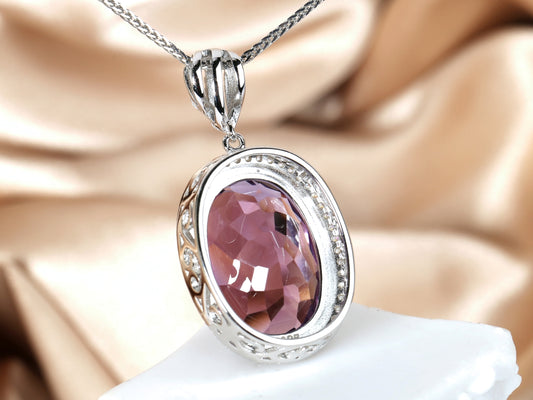 S925 Amethyst Pendant Necklace