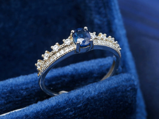 S925 Sapphire Statement Ring.