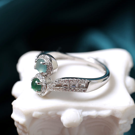 Twist Jade Ring