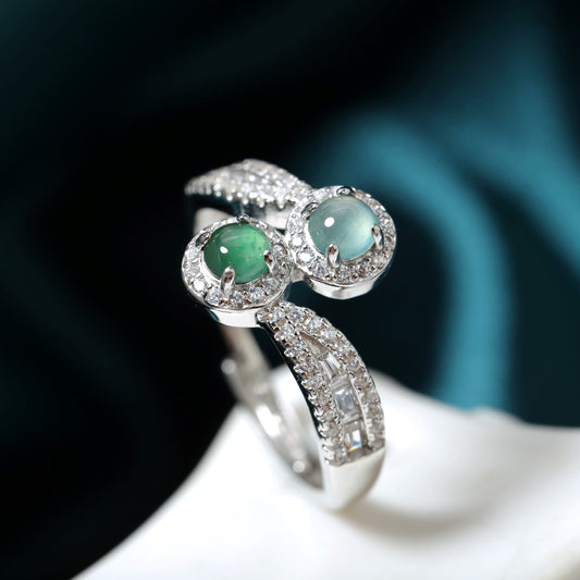 Twist Jade Ring