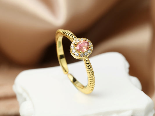 Pink Tourmaline Ring