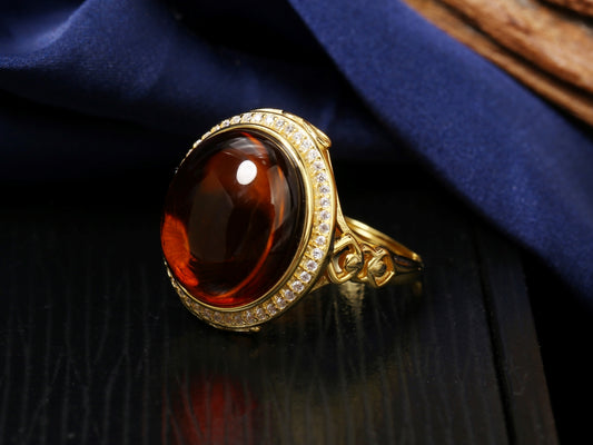 Luxe Amber Ring
