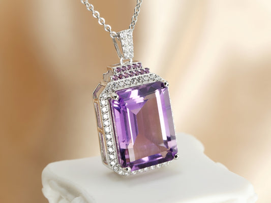 Amethyst Pendant Necklace