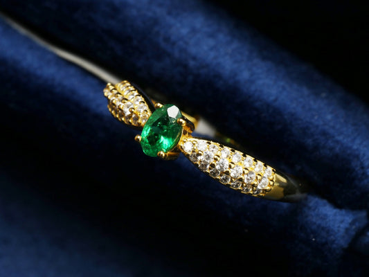 S925 Green Tourmaline Ring