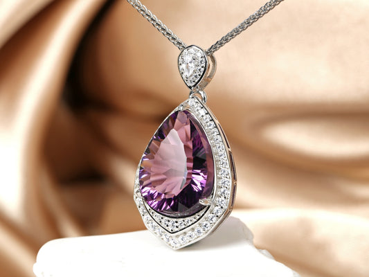 S925 Amethyst Pendant Necklace