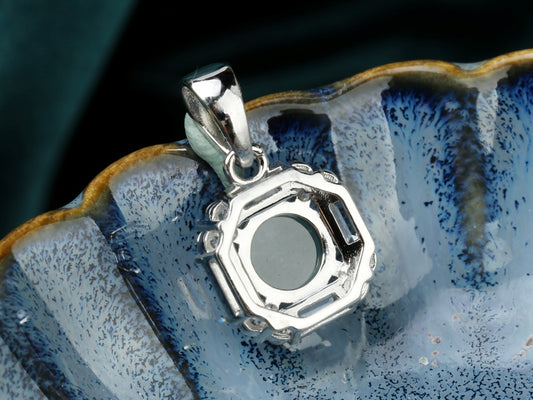 Icy Jadeite Cabochon Pendant
